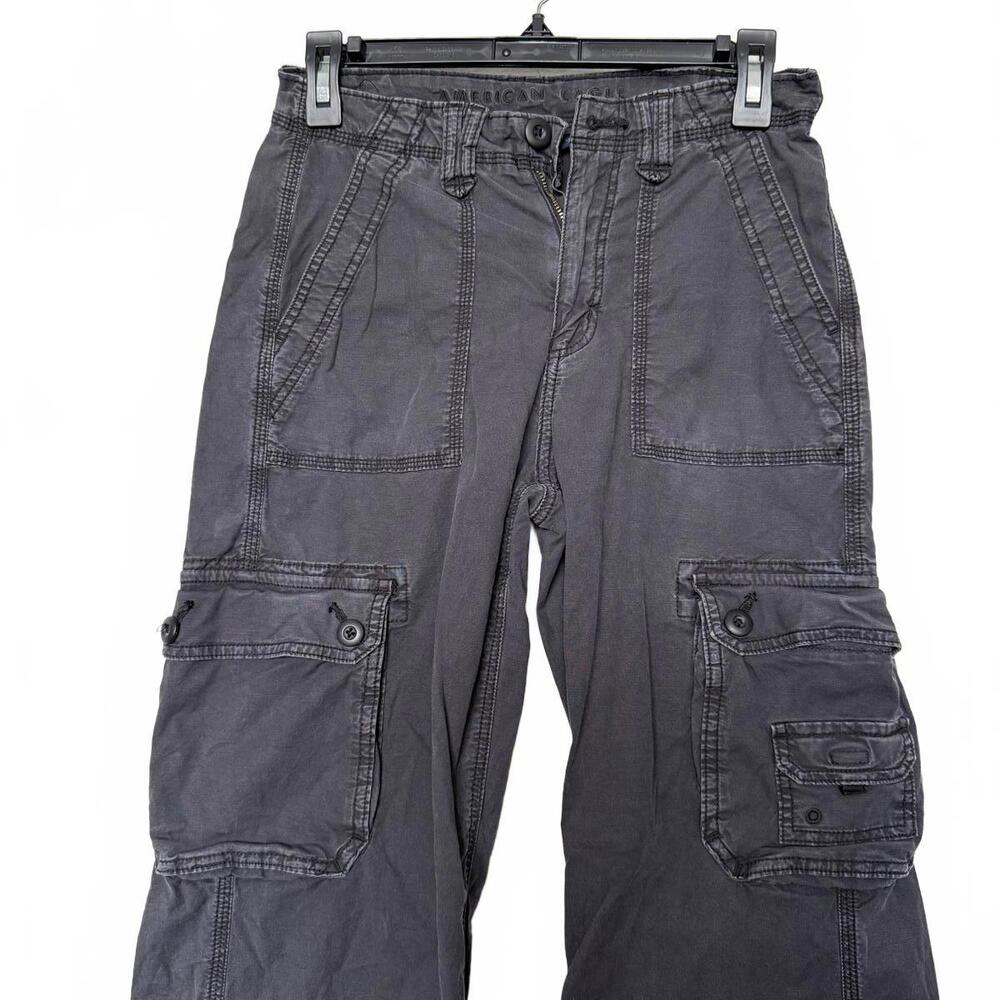 Vintage Y2K Grunge Dark Gray Cargo Pants
